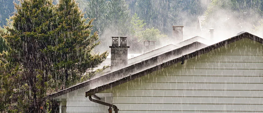 Protecting home from rain damage